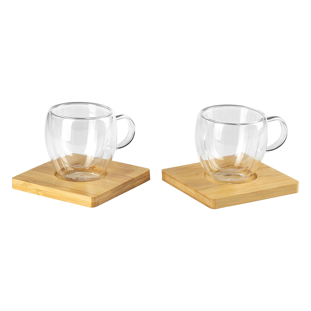 CAFE – set filxhanesh kafeje me mure te dyfishte dhe baze bambuje