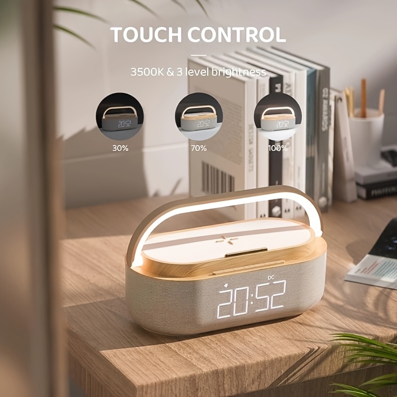 Smart LED Alarm Clock With Wireless Charging