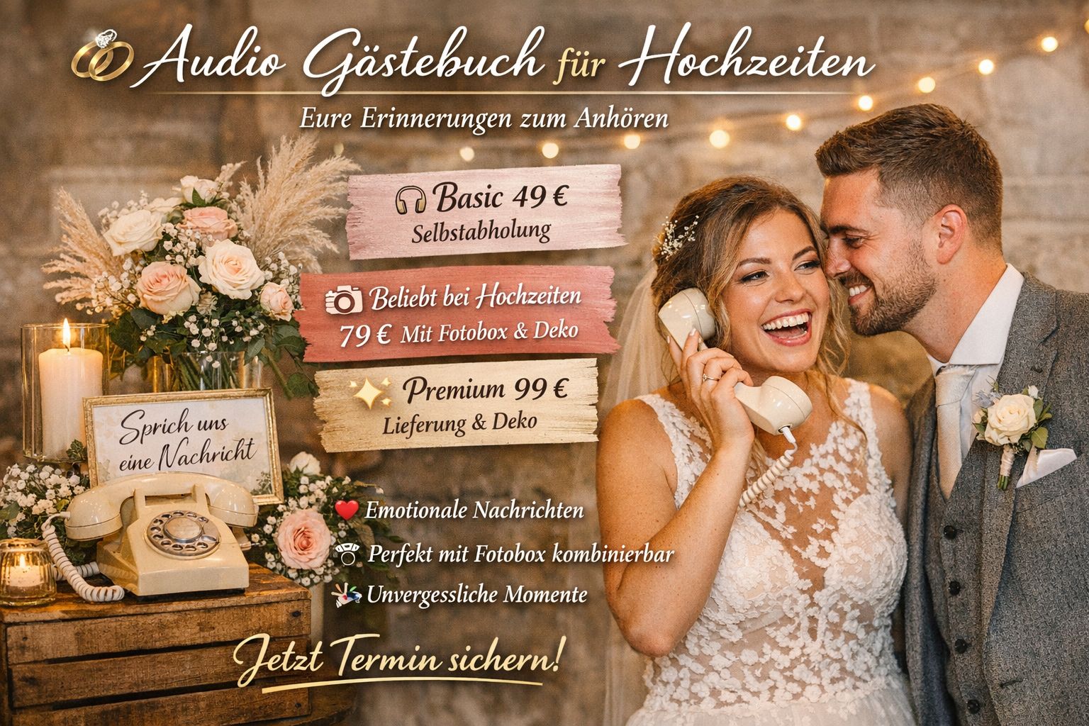 💍 Audio Gästebuch für Hochzeiten