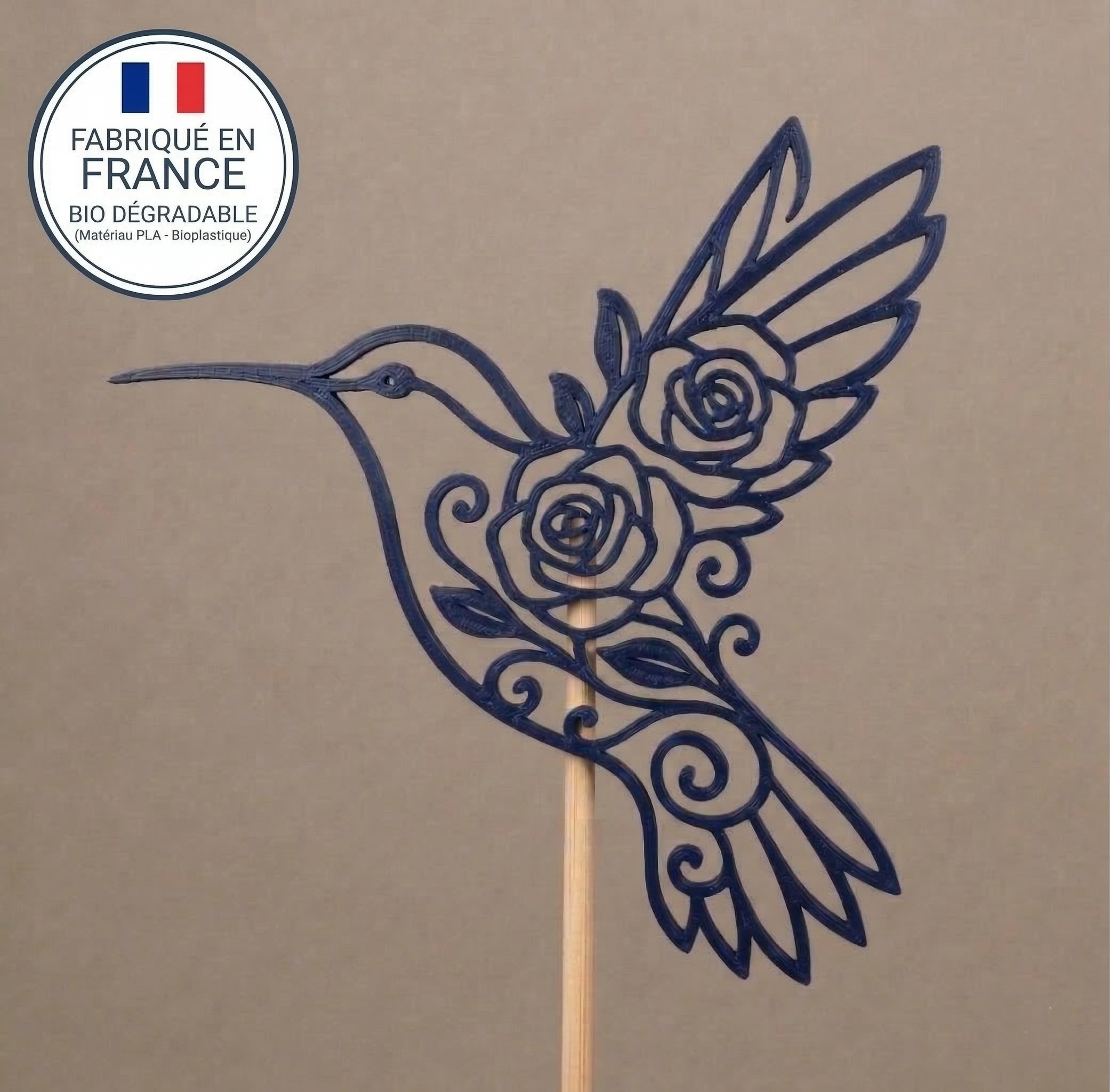 Pics décoratifs colibri floral (Lot 20)