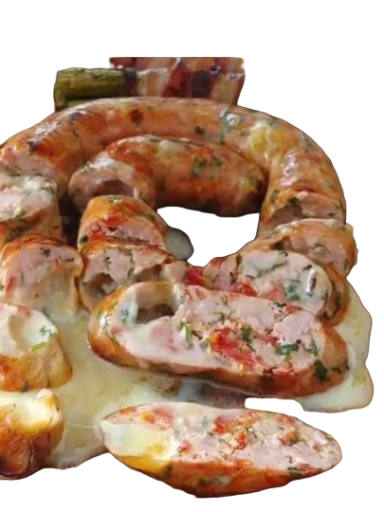 Linguiça de frango xadrez