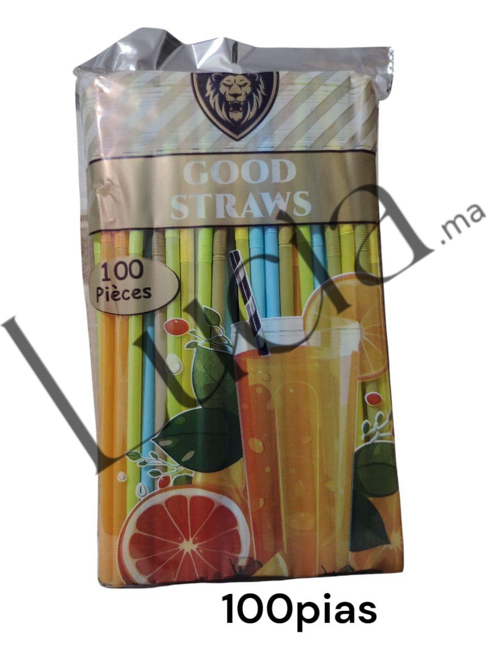 GOOD STRAWS 100 انابيب عصير