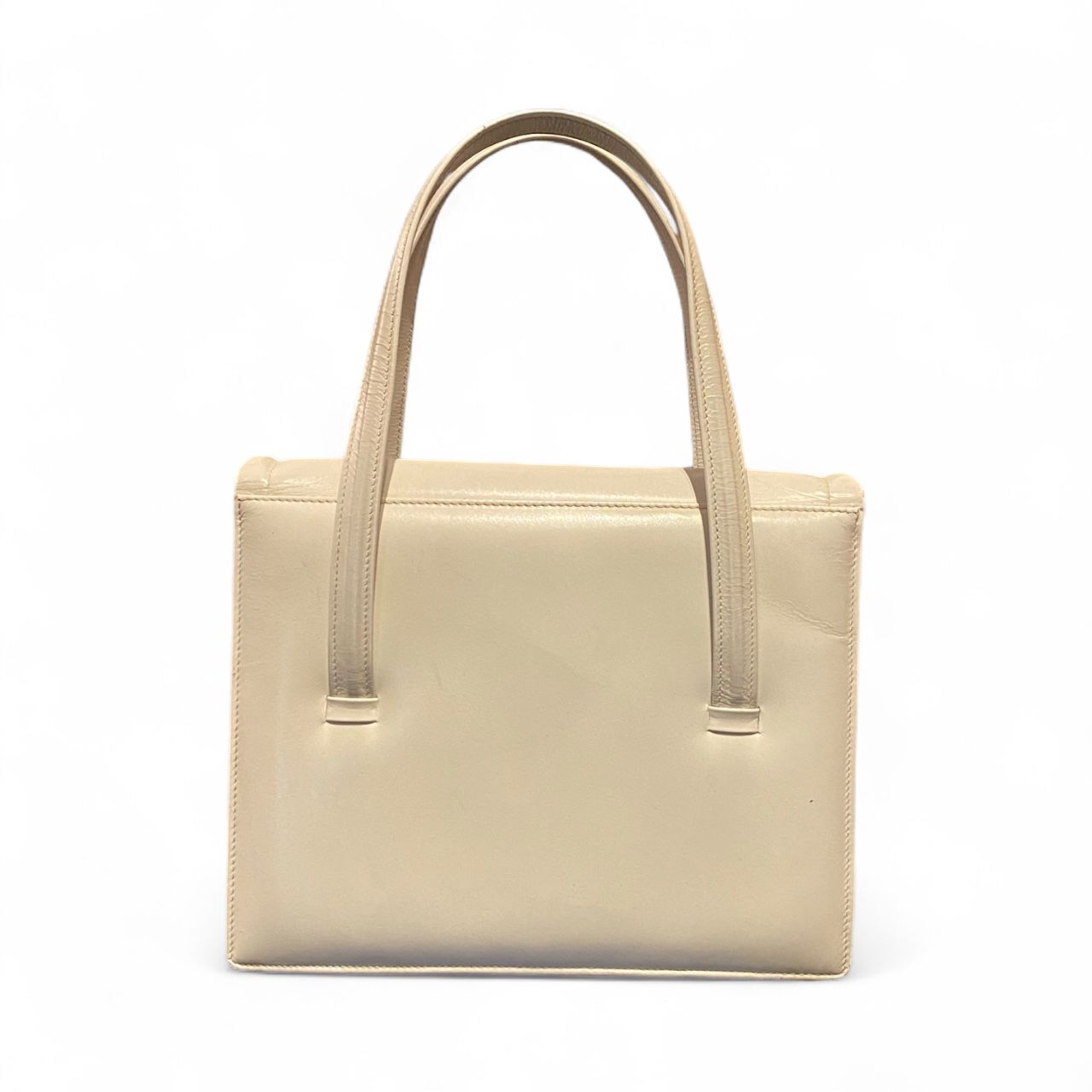 Sac à main en cuir blanc