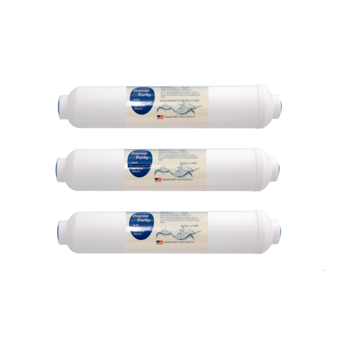 3 Pack: Inline Post-Carbon Water Filter 2″ x 10"
