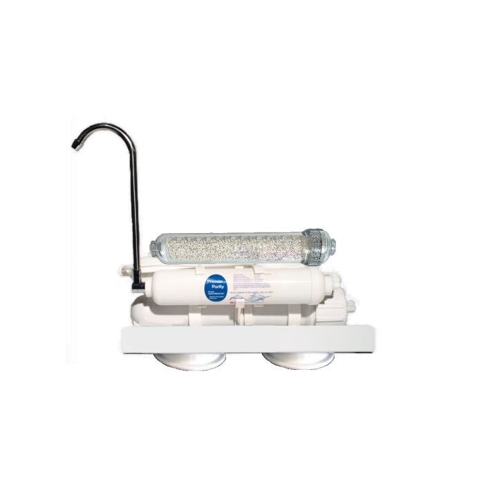 Aqua True Blue Add-On Spout + Elbow Spout Adapter for Portable or Countertop Water Filtration Systems | Chrome Finish | Lead Free |