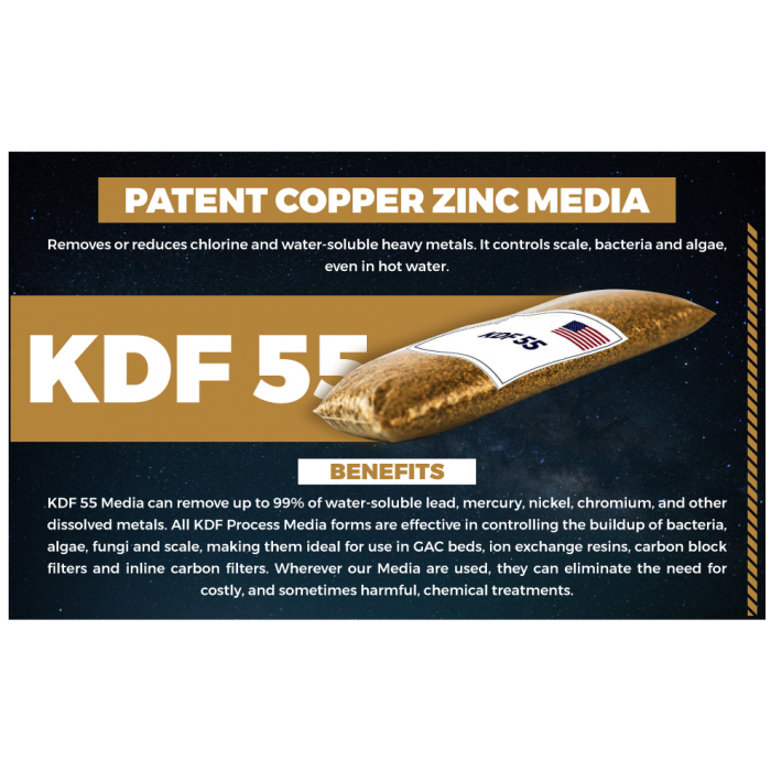 Aqua True Blue Fleck 5600 Whole House Water Filtration System + KDF 55 | 10″x 54″ Tank – 1.5 Cubic ft. of Coconut Shell Carbon (GAC)