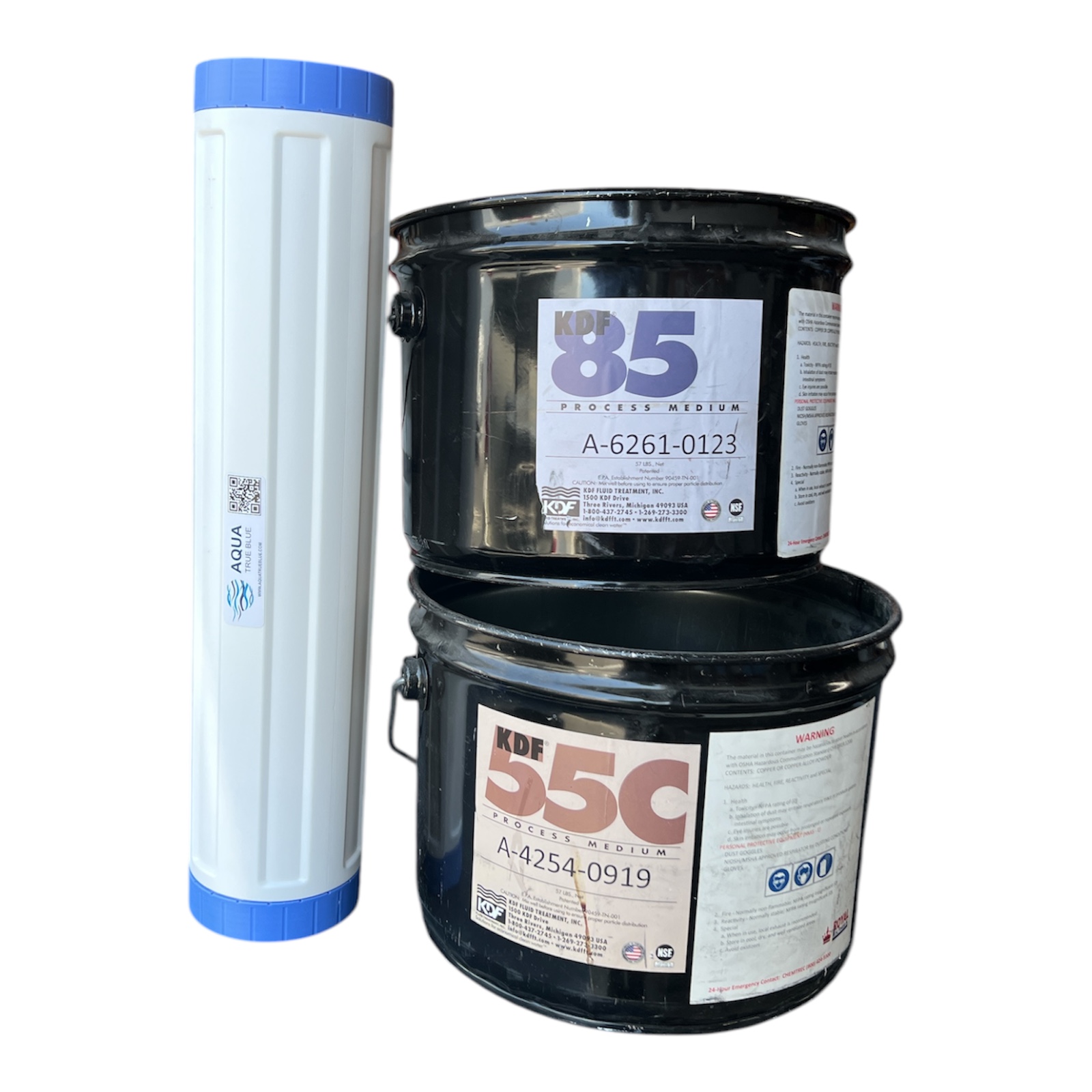 4.5″ x 20″ Big Blue Refillable Water Filter Cartridge – GAC Coconut Shell Carbon + KDF 85: Removes Iron, Sulfur/Rotten Egg Smell