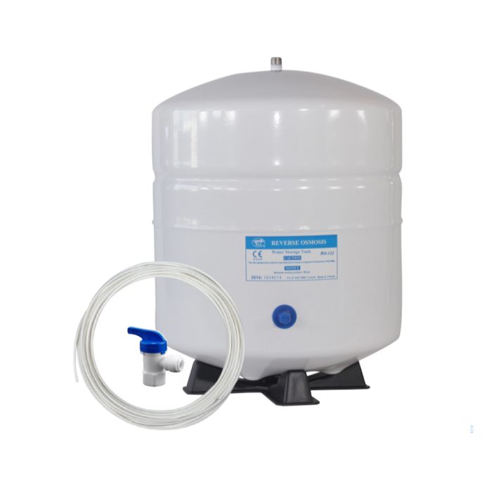 ADD-ON KIT: RO Faucet + Reverse Osmosis Water Storage Pressure Tank4.5 Gallon 4.5 Gal Capacity) PA-E RO-132 with Tank Valve /Tubing/Tee
