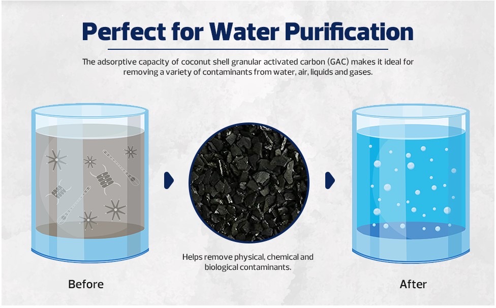 Catalytic Activated Coconut Shell Carbon – 1/2 Cubic Feet | 12×40 Mesh Media for Chloramine, Hydrogen Sulfide & VOC Removal | High-Performance Water Filtration