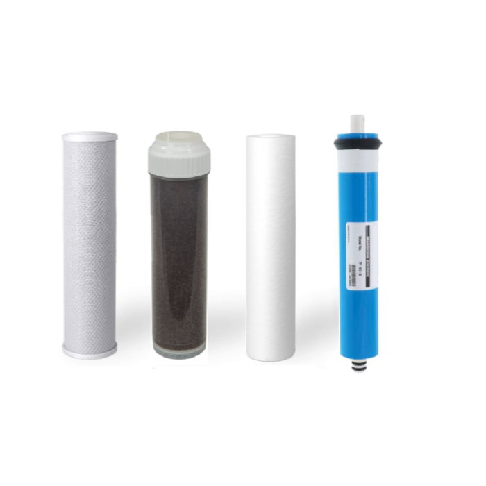 4 RO/DI REPLACEMENT AQUARIUM REVERSE OSMOSIS WATER FILTERS + MEMBRANE