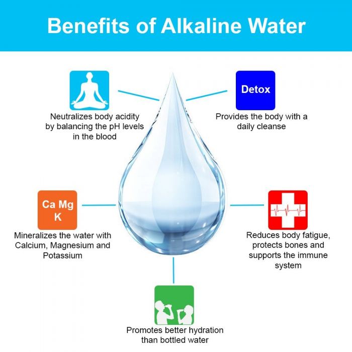 6 Stage- Inline Alkaline | KDF | Mineral pH Balancing Drinking Water Filter | 2″x 10″