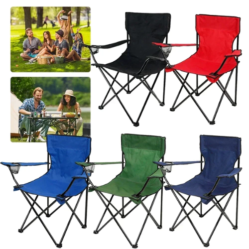 Silla Plegable Portatil con Apoyavaso