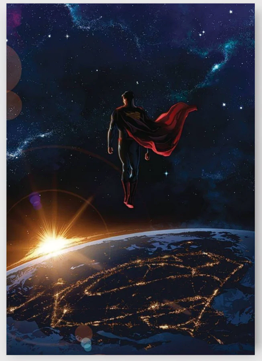 Superman Space Poster