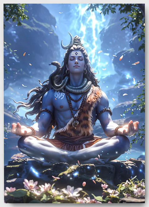 Lord Shiva Meditation Canvas Art