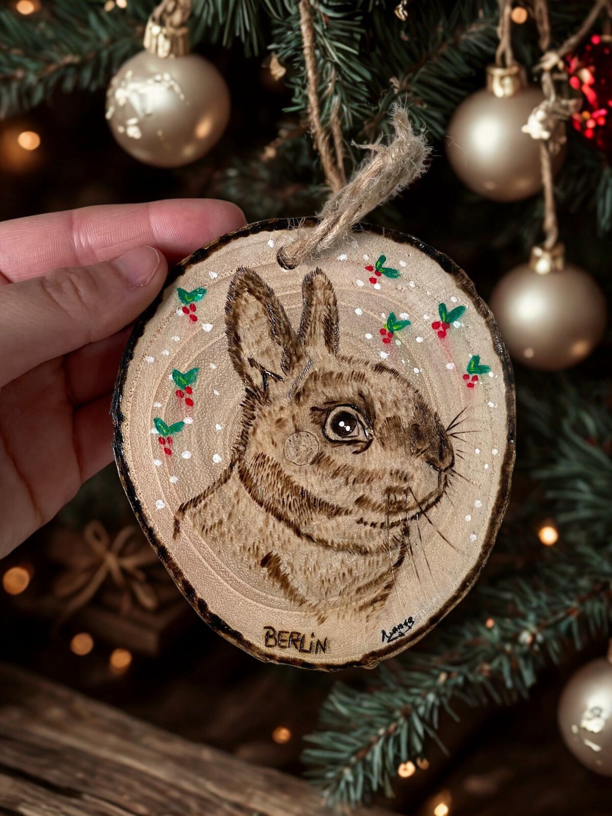 Adornos Navideños (Madera) 8 - 9 cm