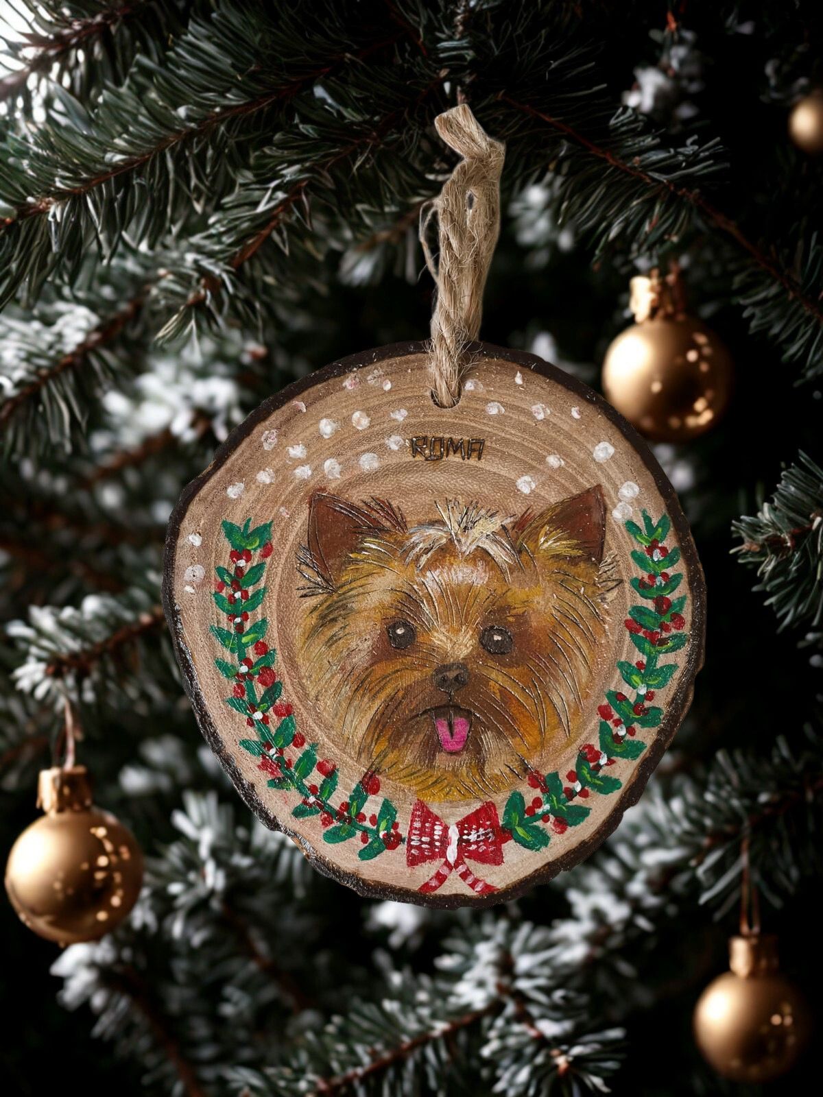 Adornos Navideños (Madera) 8 - 9 cm