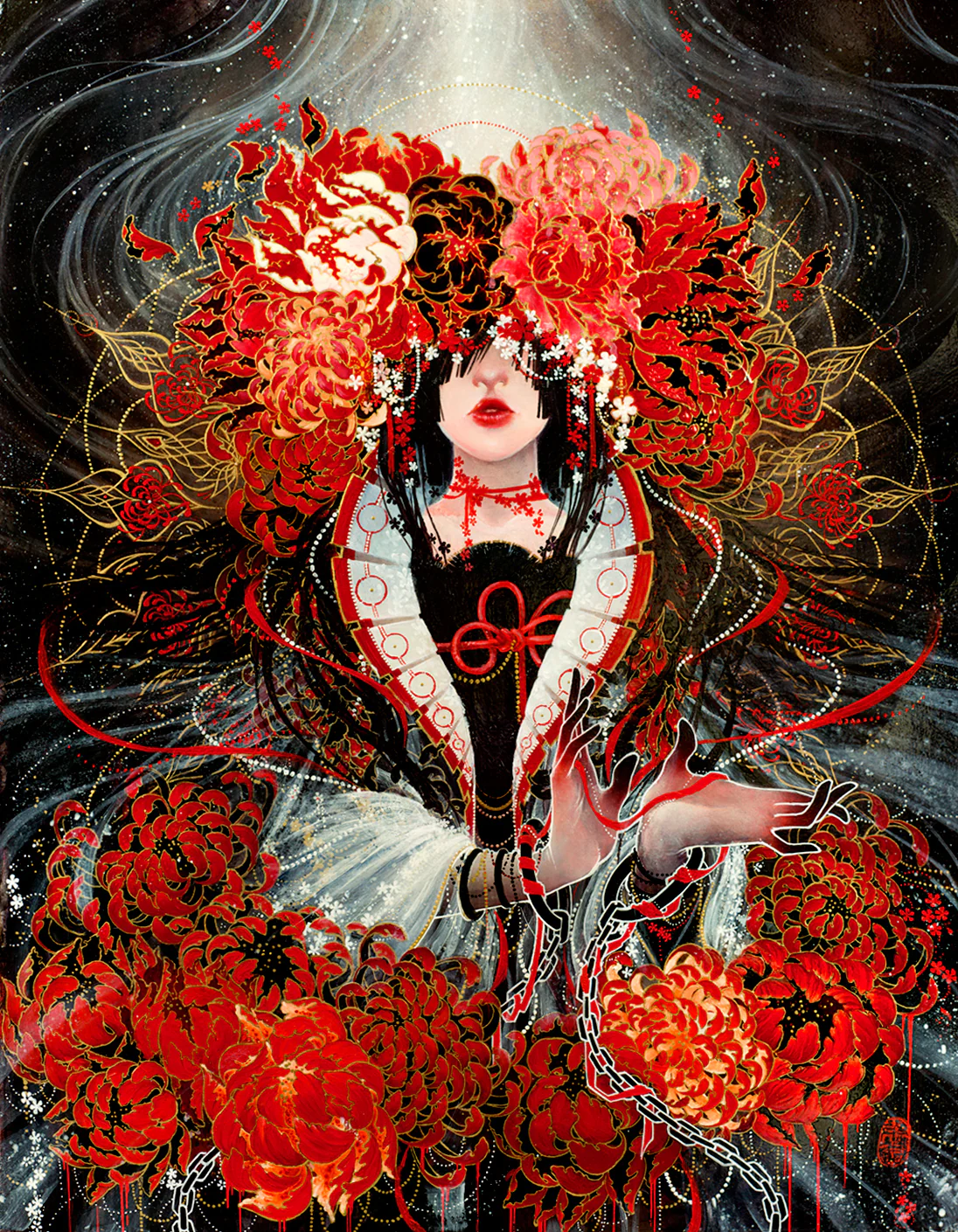 digital - Mystical Floral Art Print