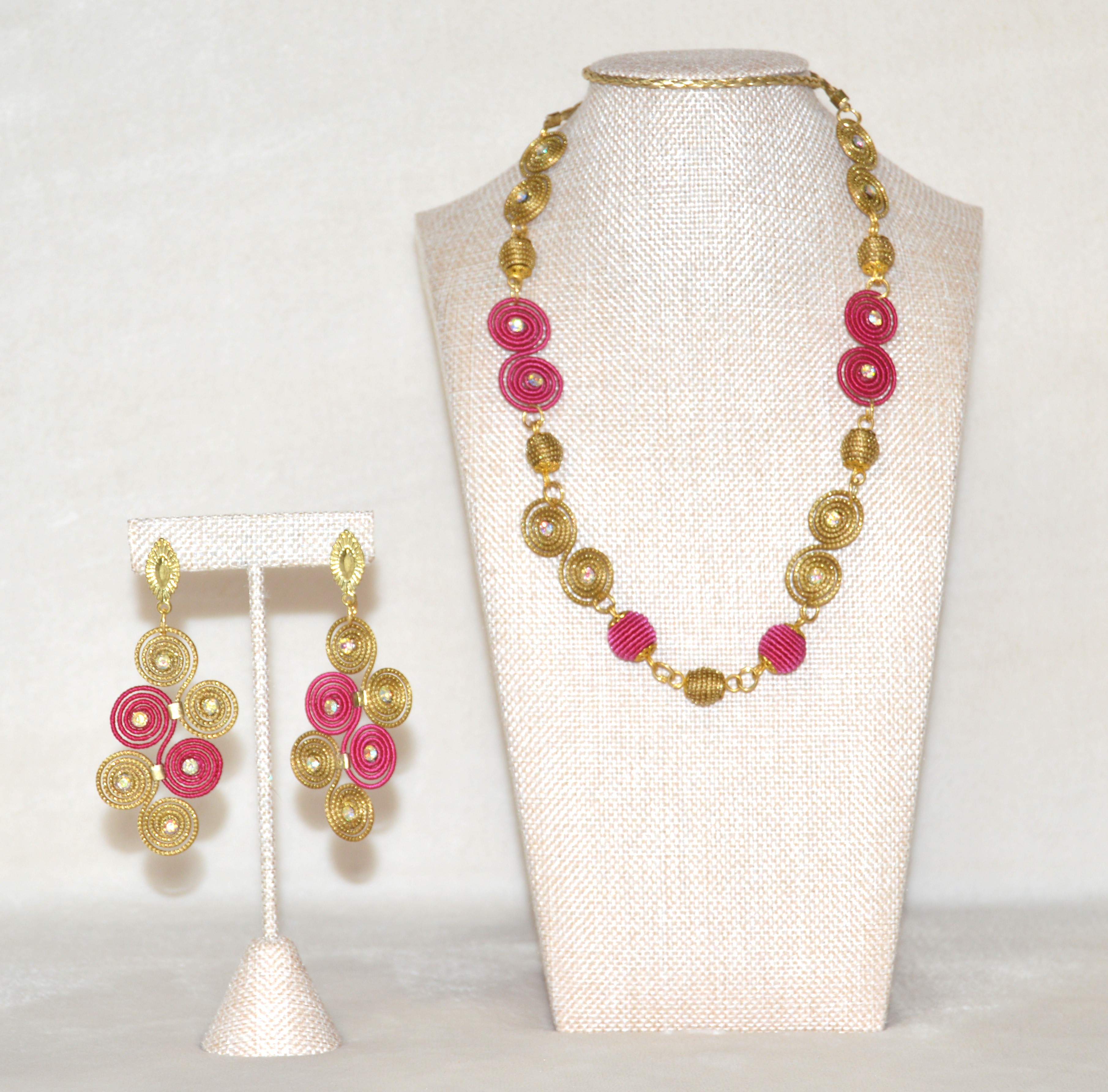 Handmade Spiral Bead Jewelry Set