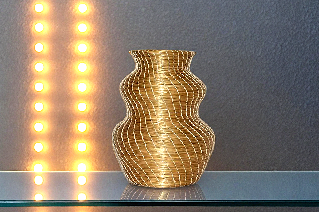 Elegant Vase wavy design with unique texture