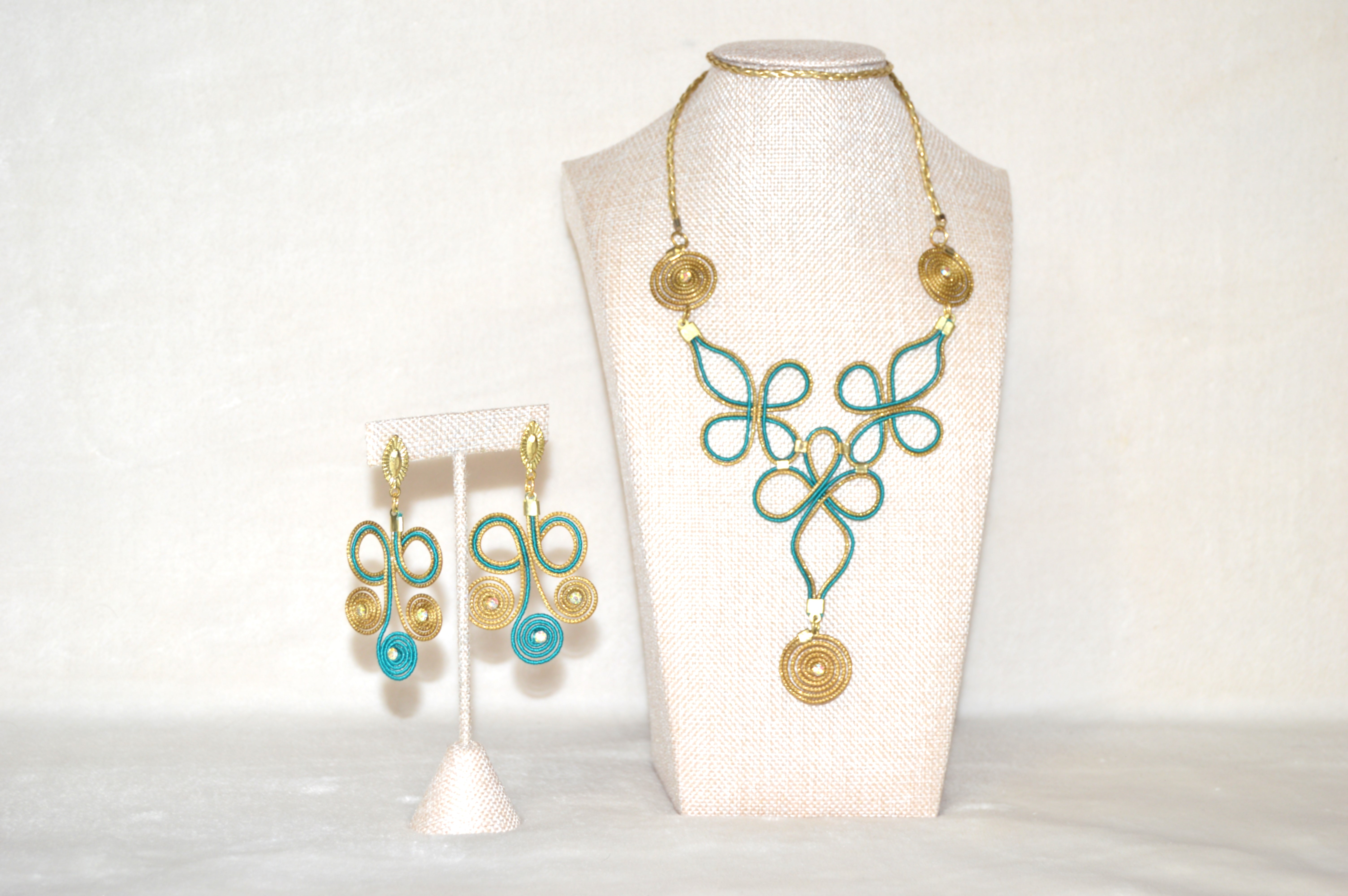 Pendant Necklace and Earrings