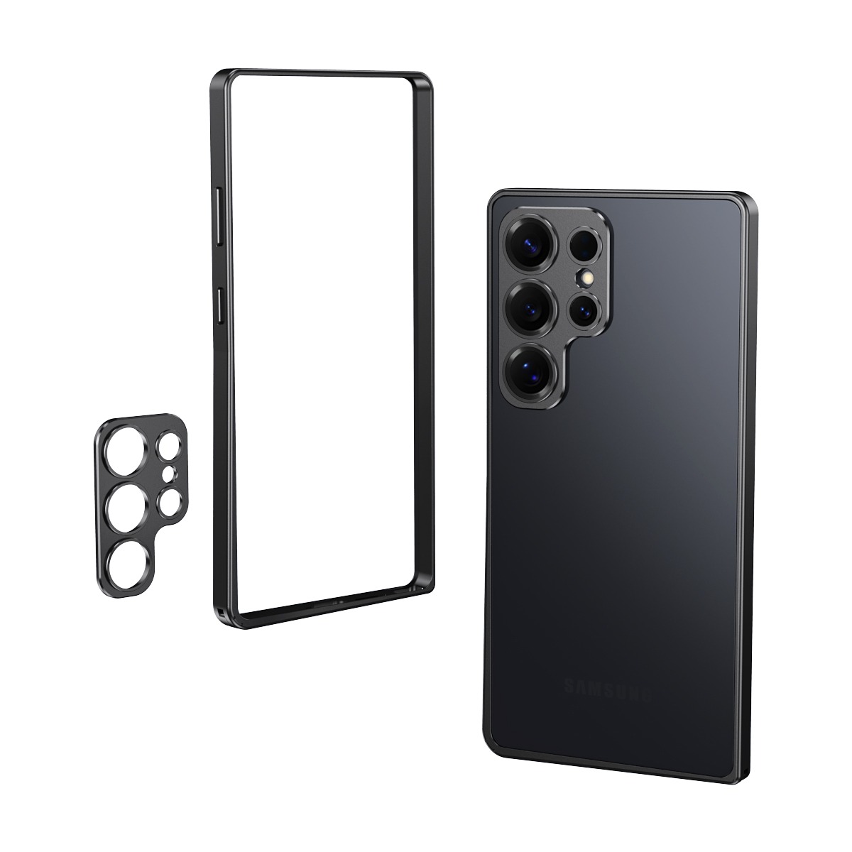 Protactive Frame Cover Case for Samsung Galaxy S24 Ultra Black