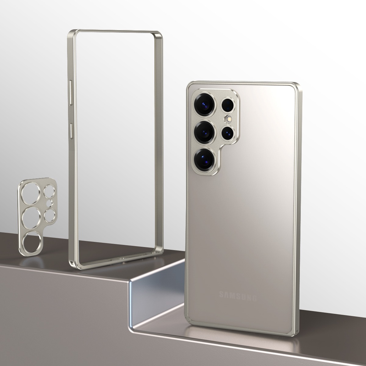 Protactive Frame Cover Case for Samsung Galaxy S25 Ultra Titanium Grey