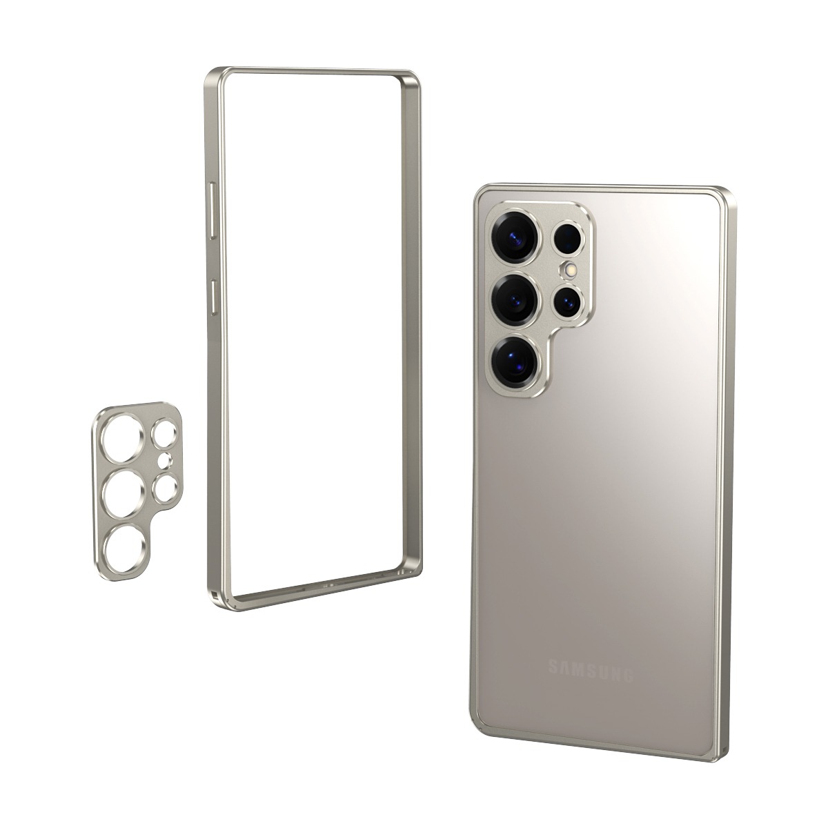 Protactive Frame Cover Case for Samsung Galaxy S25 Ultra Titanium Grey