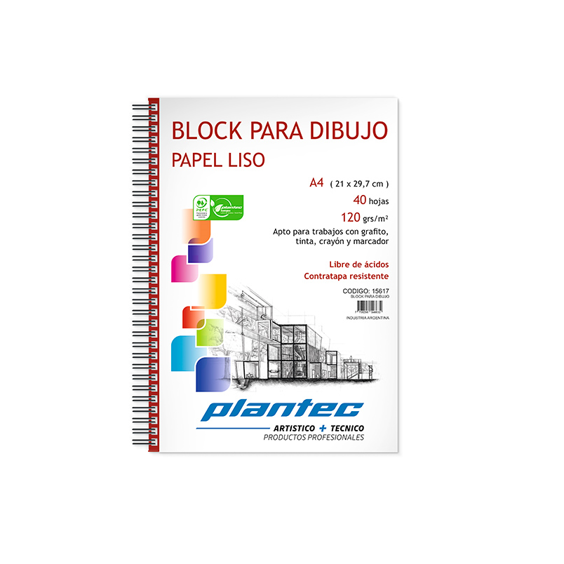 Cuaderno A4 plantec x40 hojas 120gr