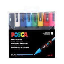 Marcadores posca PC5m x 8 colores clásicos