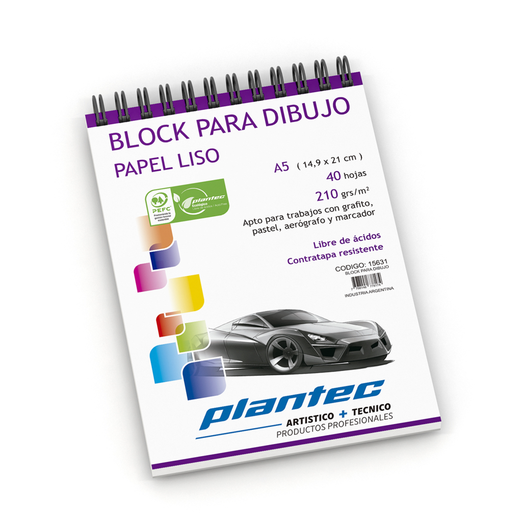 Block A5 plantec x40 hojas 210gr