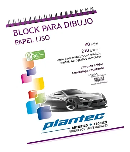 Block A4 plantec x40 hojas 210gr
