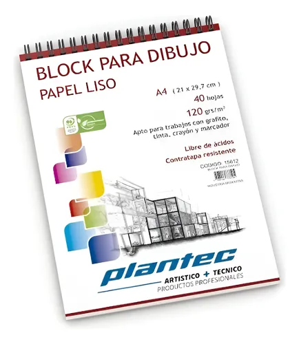 Block A4 plantec x40 hojas 120gr