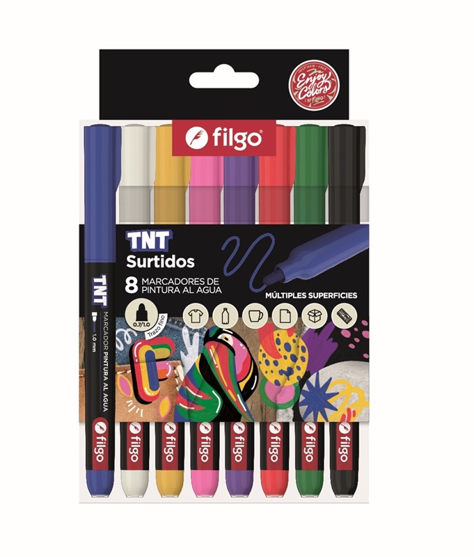 Marcador Filgo TNT X8 punta pincel
