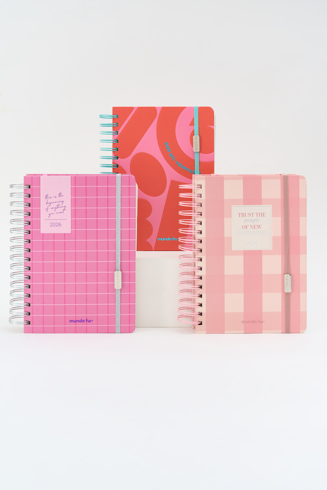 PINK 15X21 C/ESPIRAL DIARIA