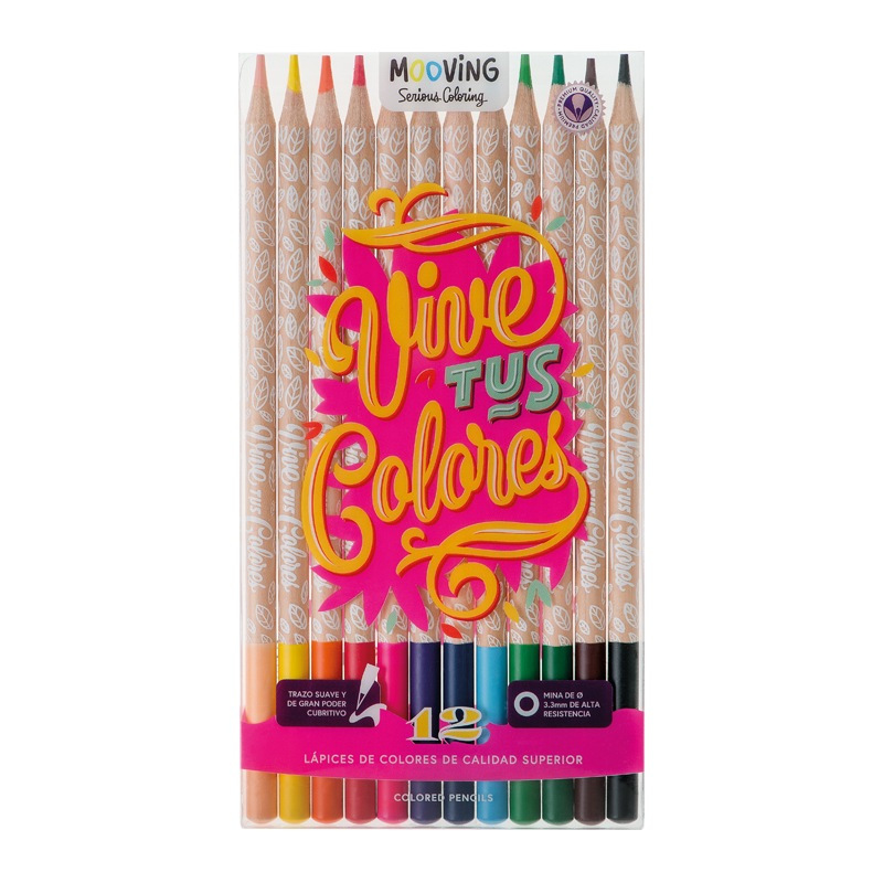 Lápices de colores MOOVING x12