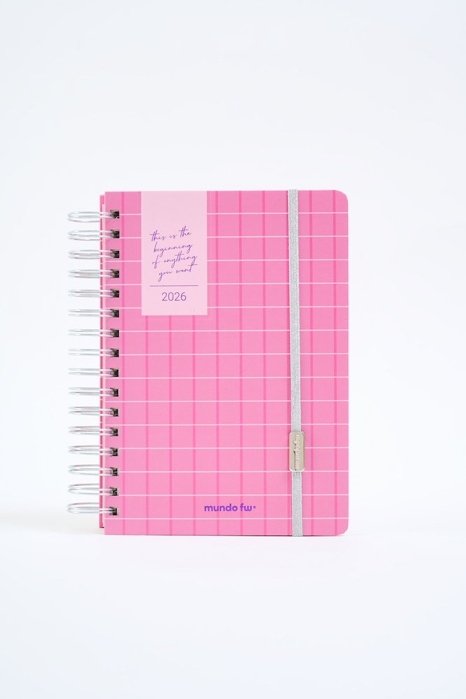 PINK 15X21 C/ESPIRAL DIARIA