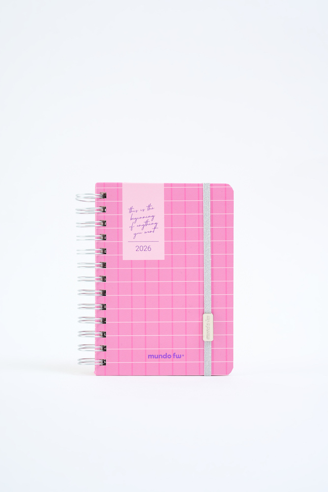 PINK 12X17 C/ESPIRAL DIARIA