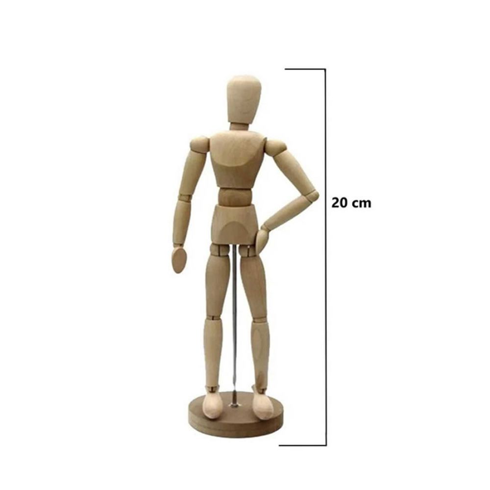  Muñeco articulado de madera 20cm