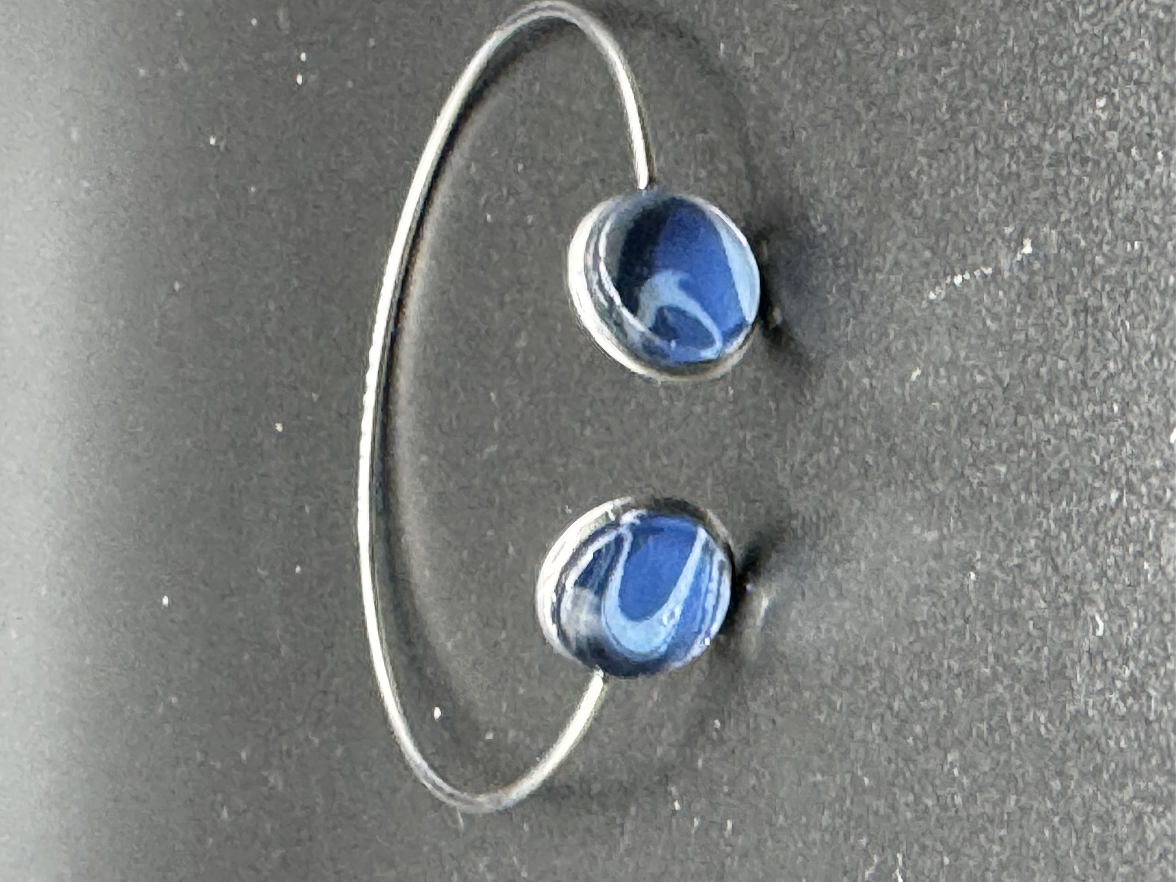 Silver Bracelet with Blue Accents