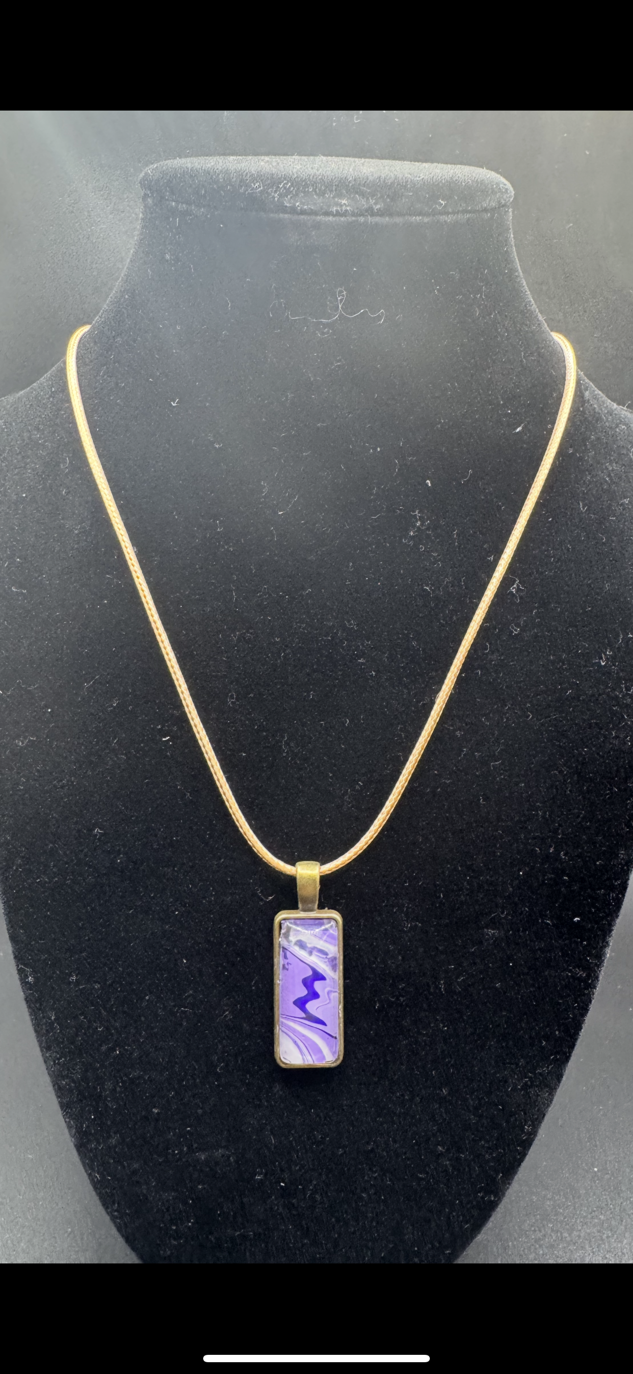 Purple Abstract Pendant Necklace