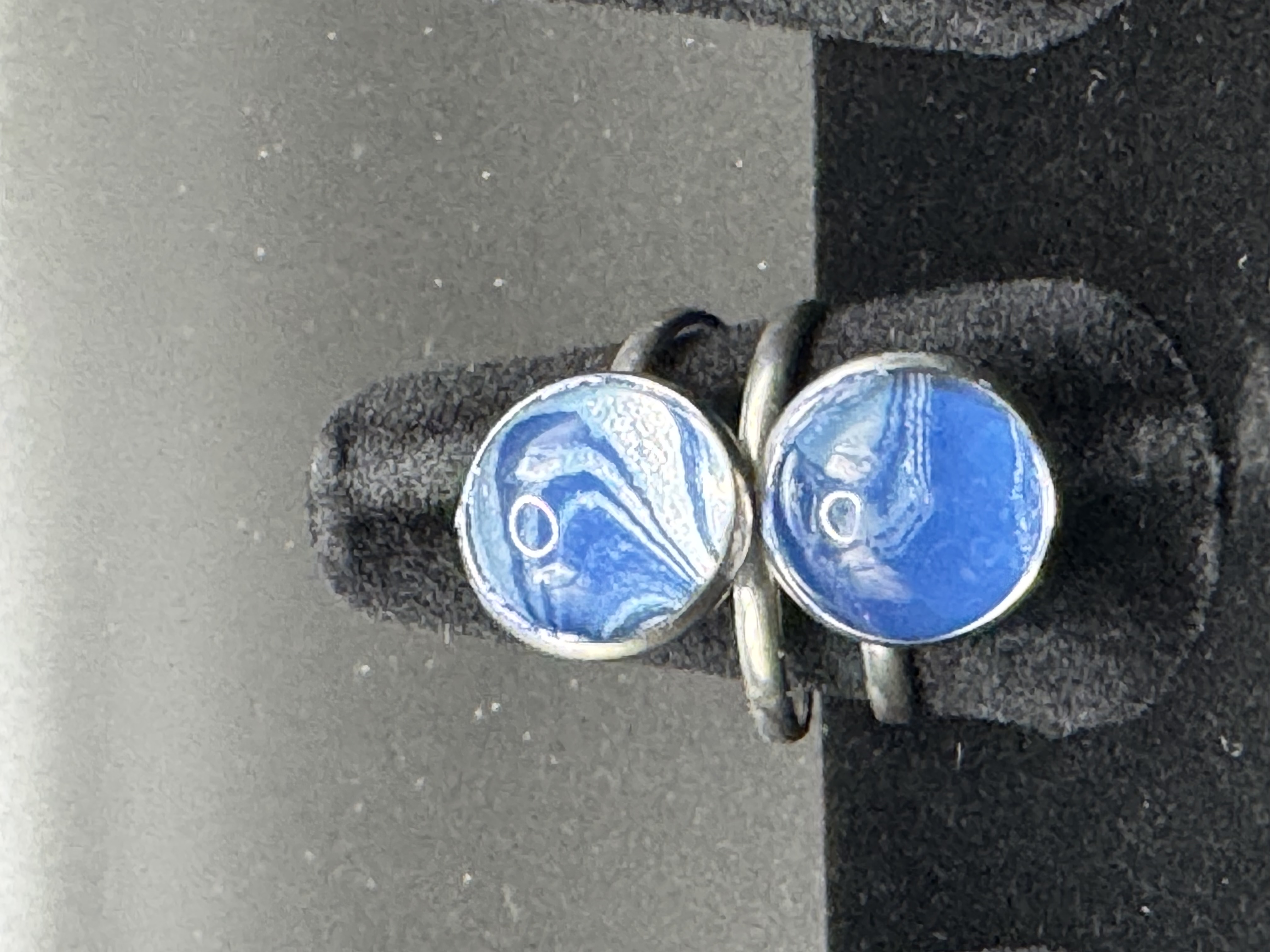 Blue Swirl Adjustable Rings