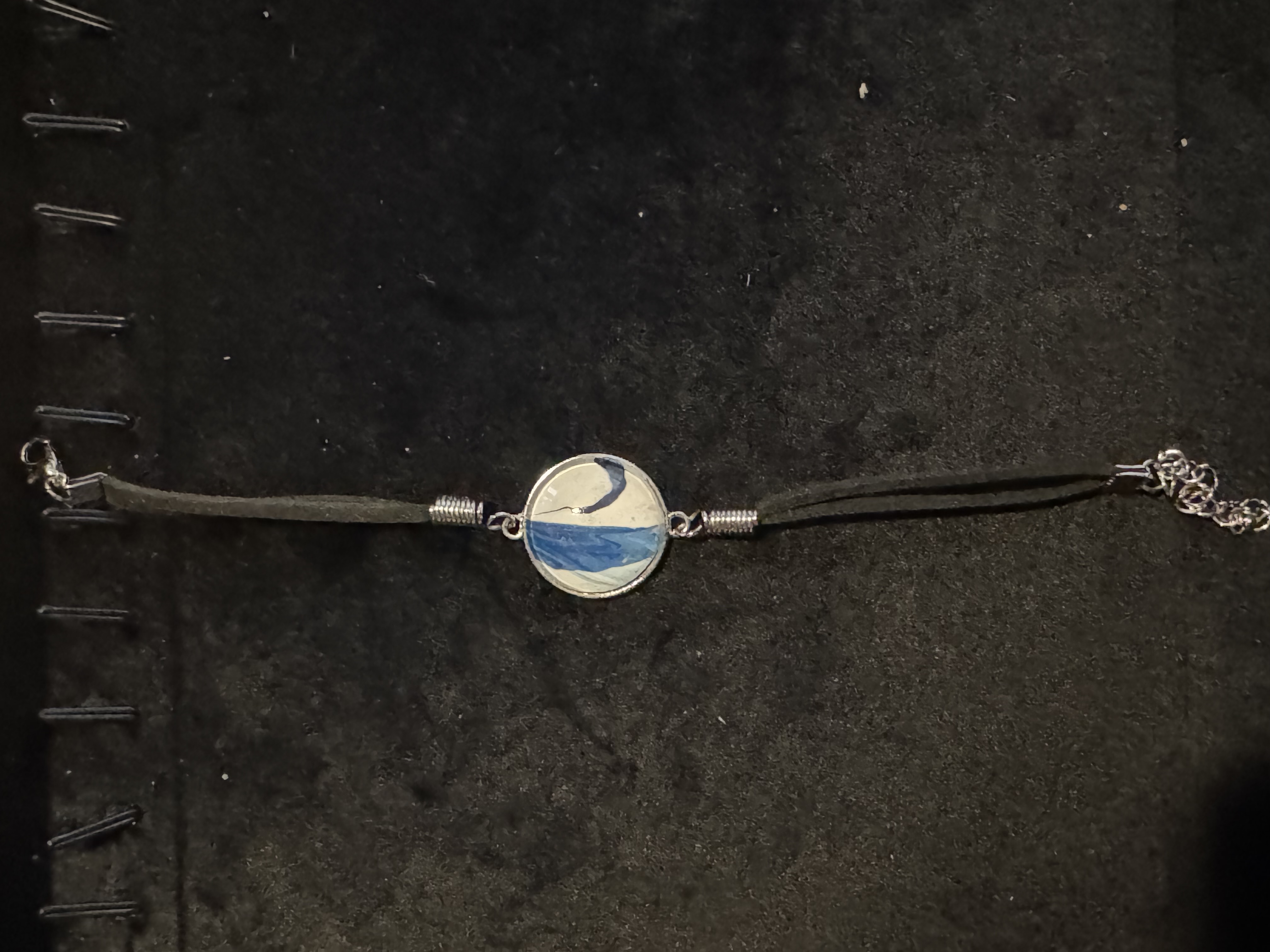 Handmade Moon and Wave Bracelet