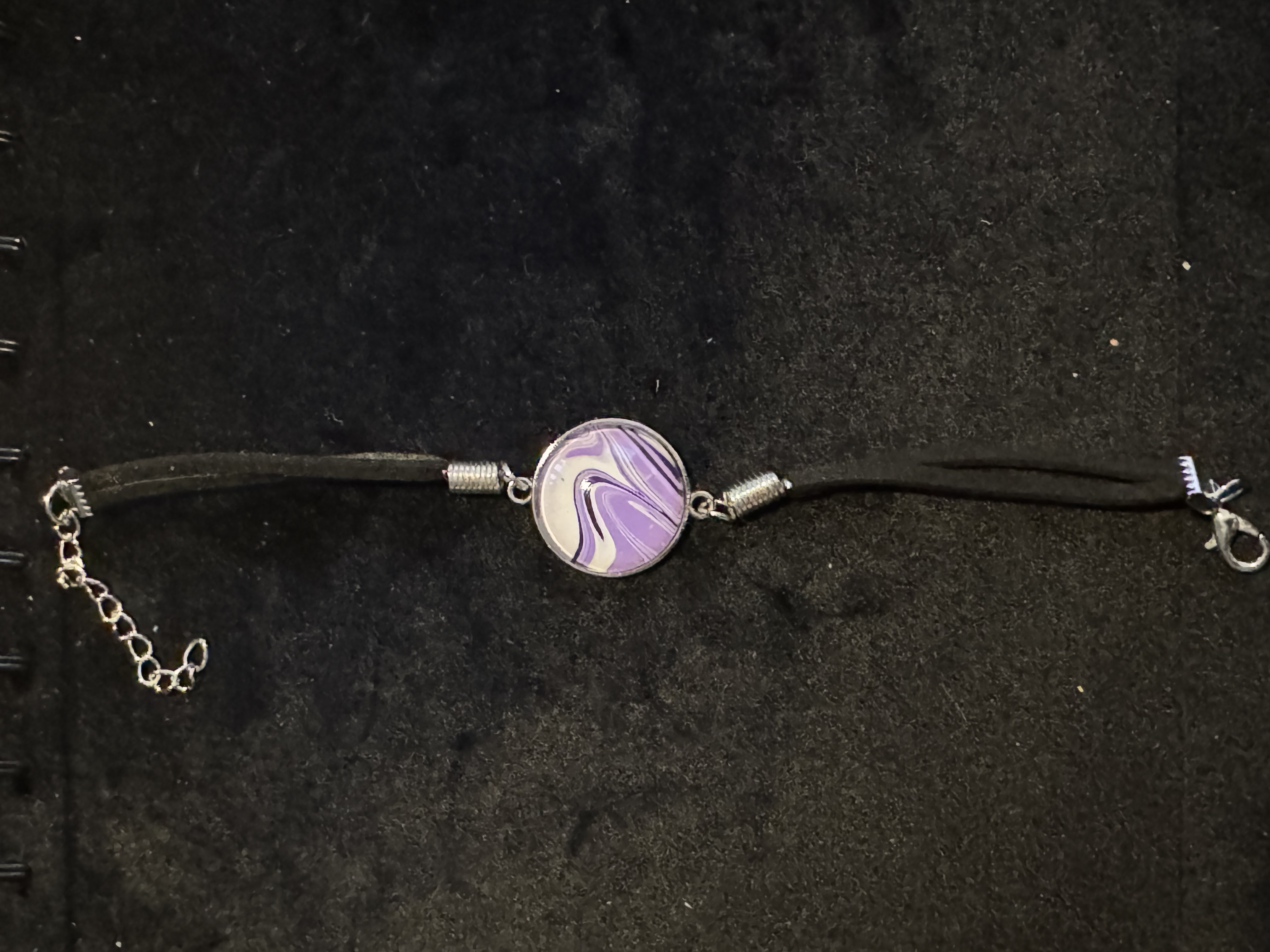 Purple Swirl Pendant Bracelet
