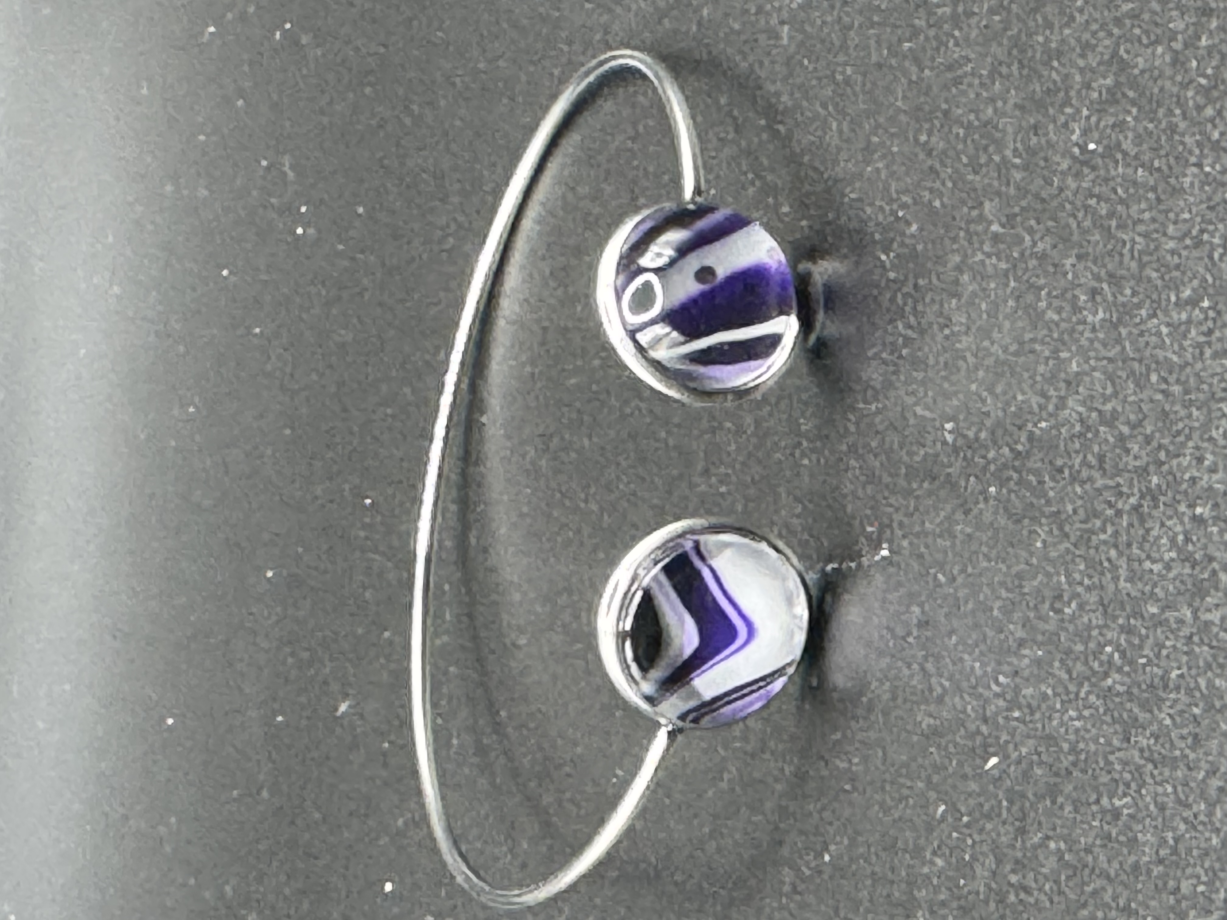 Handcrafted Purple Glass Bracelet