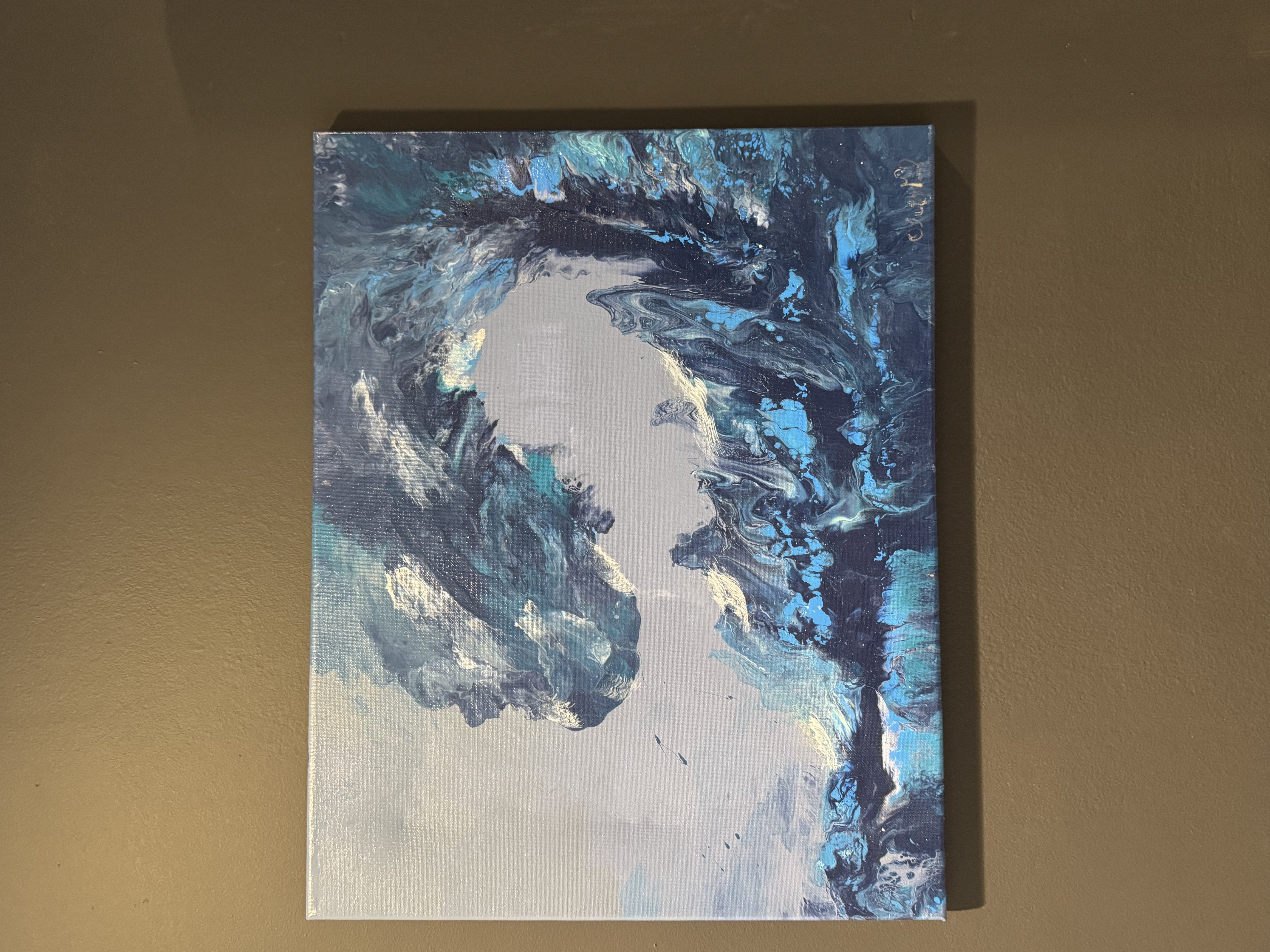 Abstract Ocean Canvas Painting