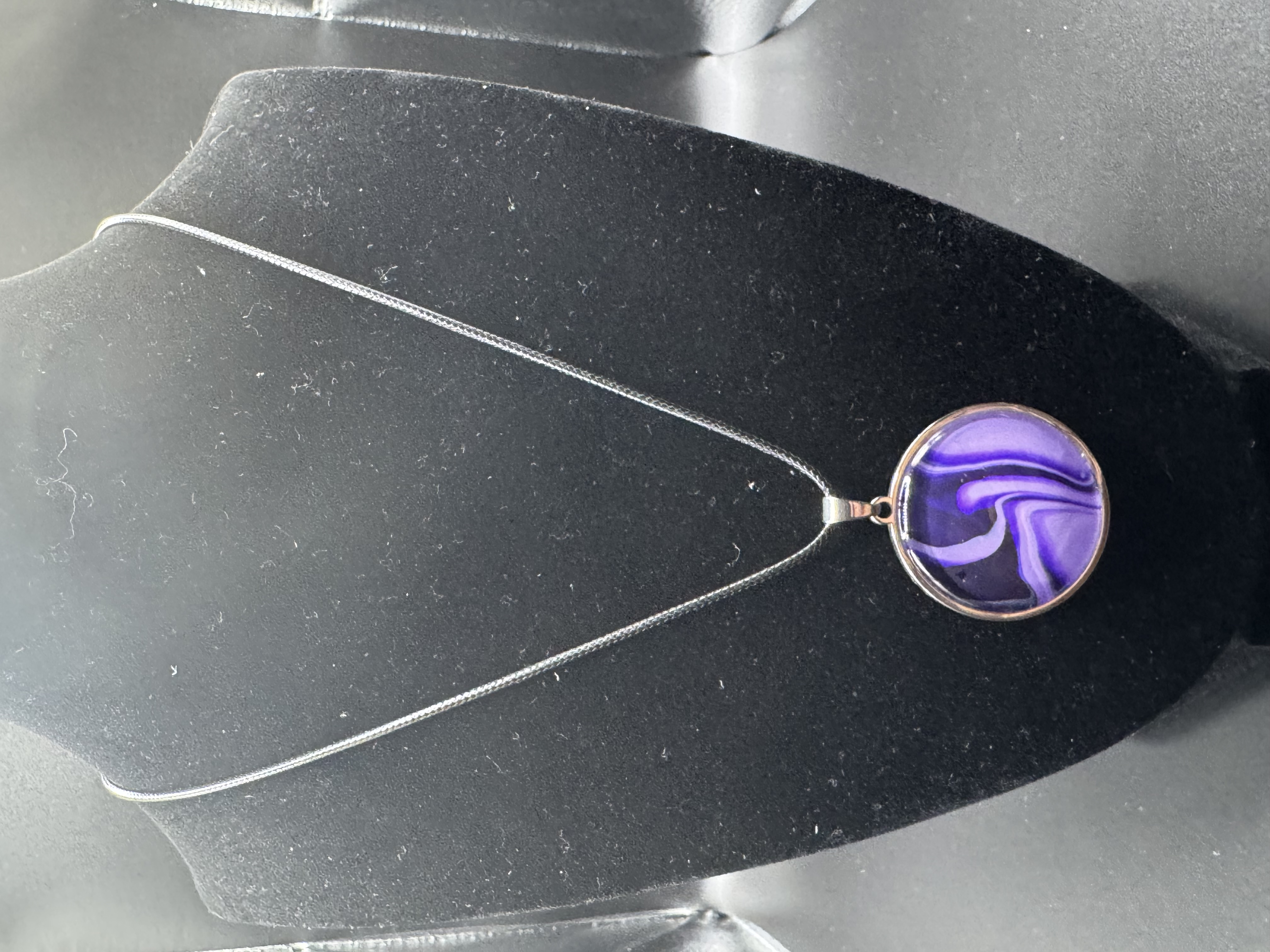 Purple Swirl Pendant Necklace
