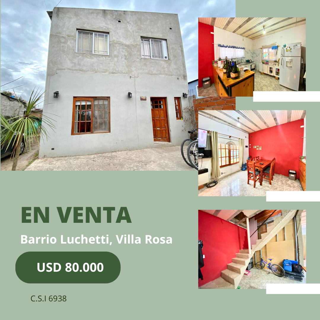Casa con 4 dormitorios y escritura - Luchetti, Villa Rosa