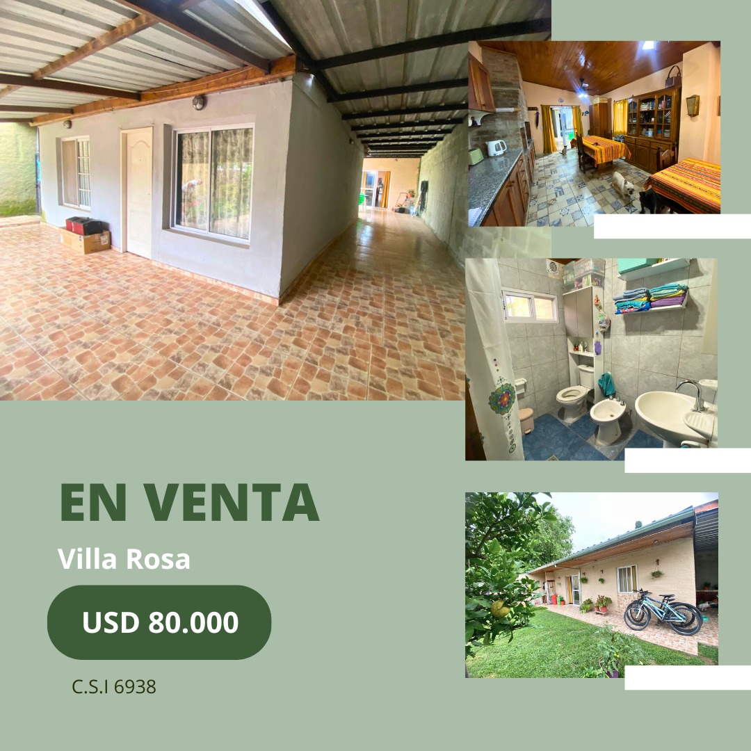 Casa con 2 habitaciones y 2 baños y departamento con escritura en Luchetti - Villa Rosa