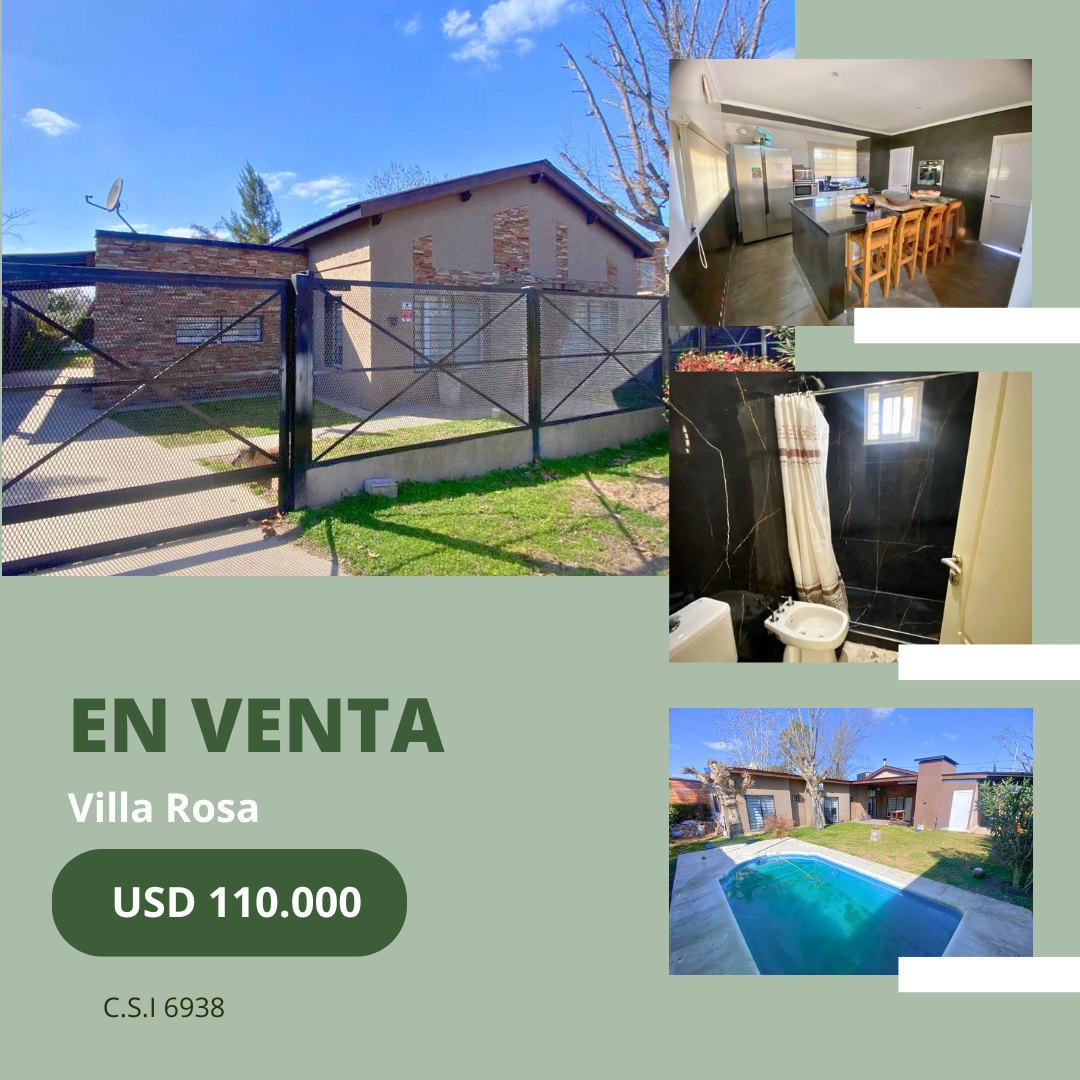Casa con 3 dormitorios y 3 baños con escritura e impuestos al día - Villa Rosa
