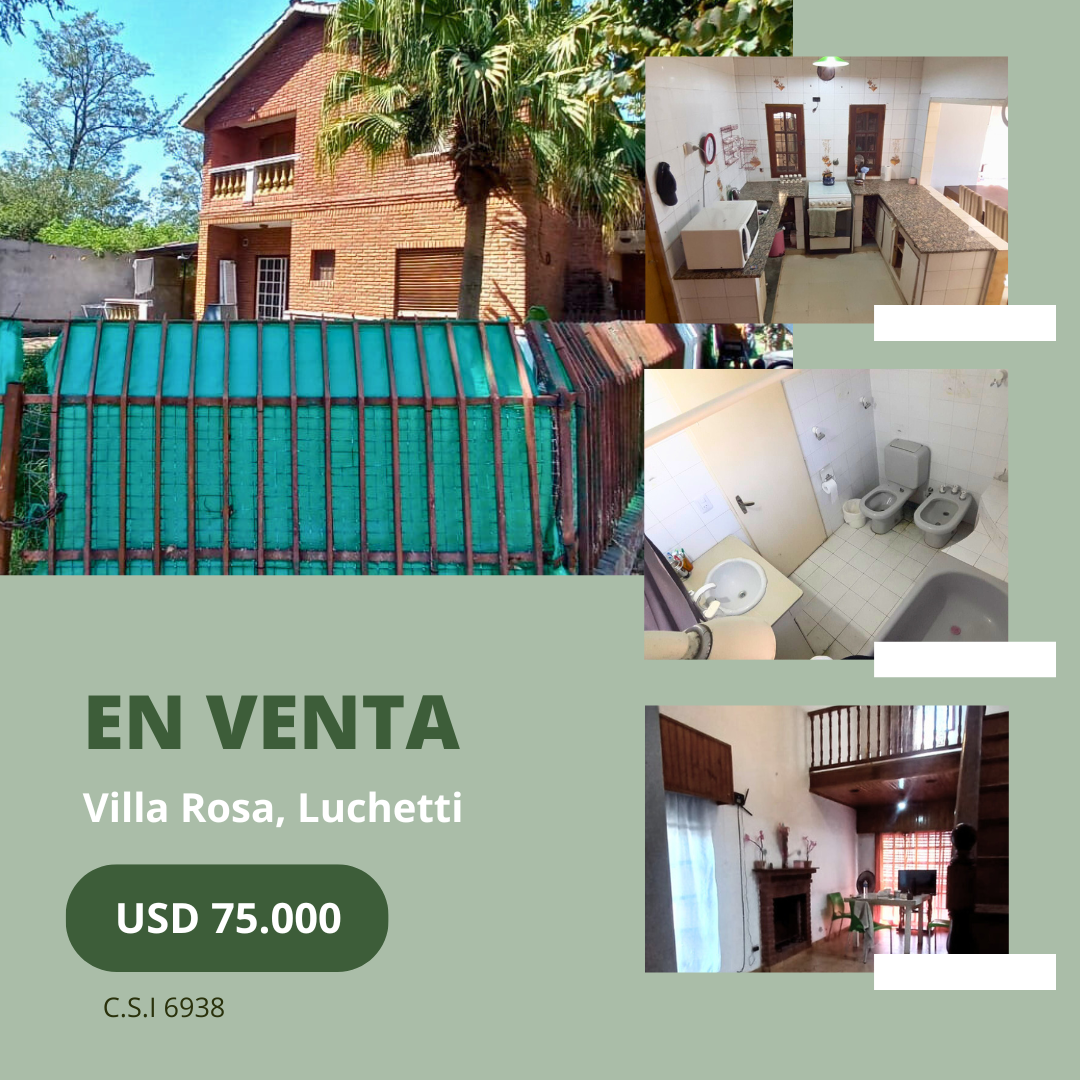 Casa con tres habitaciones y dos baños en Villa Rosa - Pilar